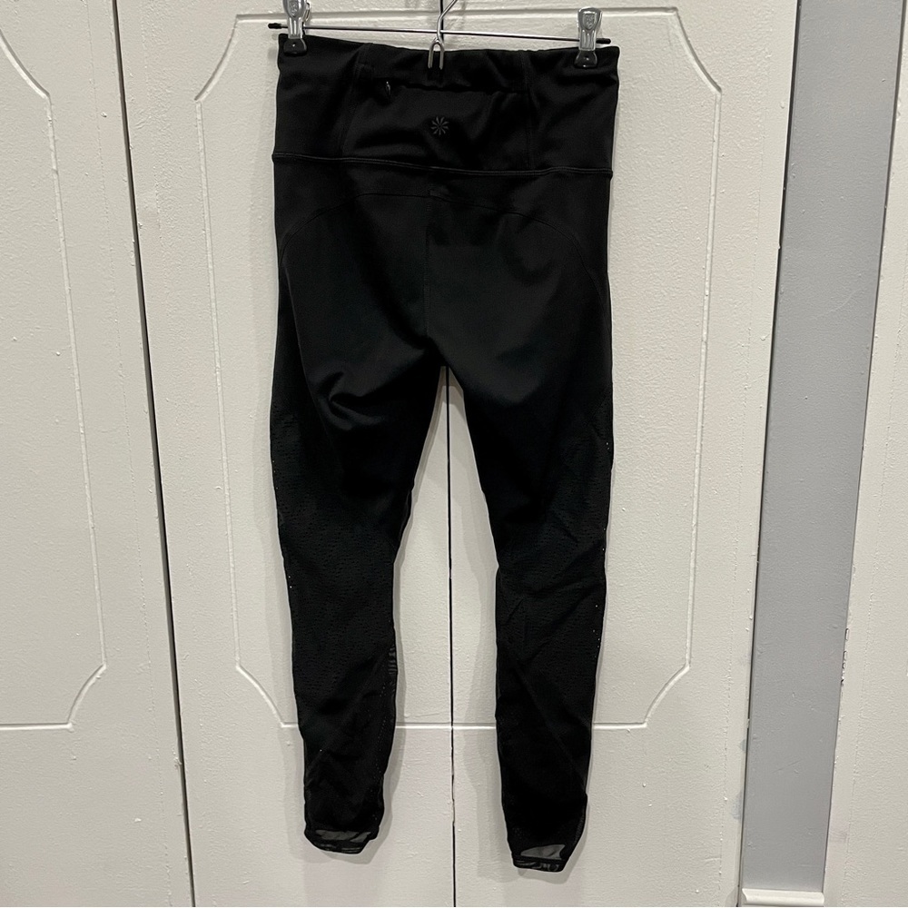 Athleta Black Mesh Leggings - Picture 2 of 10